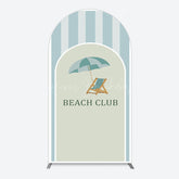 Lofaris Green Stripe Arch Beach Club Party Backdrop